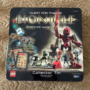 Bionicle Quest For Makuta Adventure Board Game collector Tin Roseart 31391